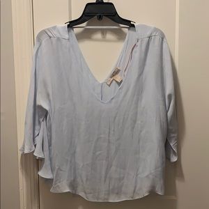 Light Blue Flowy Blouse